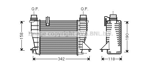 AVA QUALITY COOLING Интеркулер RTA4553